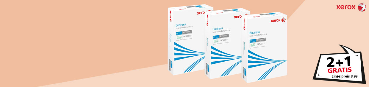 2+1 gratis auf Xerox Kopierpapier