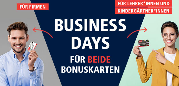 Business Days für beide Bonuskarten