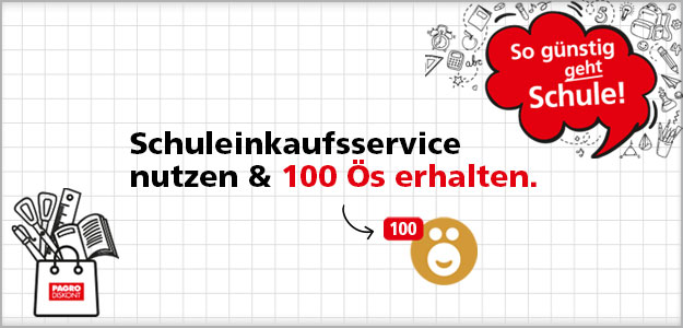 Schuleinkaufsservice nutzen, Zeit sparen & 100 Ös erhalten