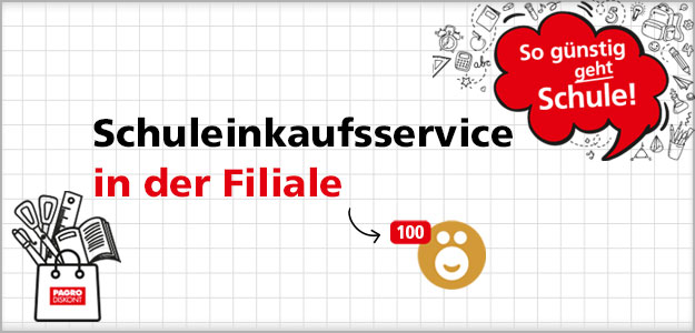 Schuleinkaufsservice in der Filiale
