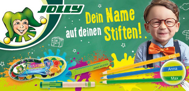 Personalisierte JOLLY Produkte - Dein Name auf deinen Stiften!