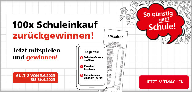 100x Schuleinkauf zurückgewinnen - Jetzt mitspielen & gewinnen