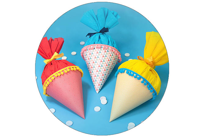 Mini-Schultüte mit DIY Ausmal-Puzzle