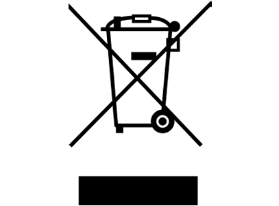 Durchgestrichene Mülltonne