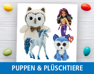Plüschtiere, Puppen & Figuren für das Osternest