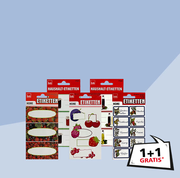 1+1 gratis auf Einkochetiketten