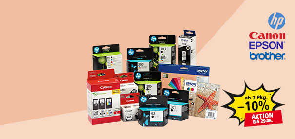 -10% auf lagernde Druckerpatronen ab 2 Pkg.