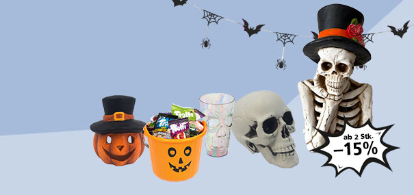 -15% auf Halloween-Deko ab 2 Stk.