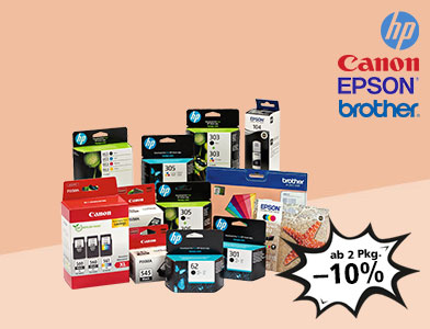 -10% auf lagernde Druckerpatronen ab 2 Pkg.