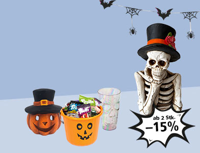-15% auf Halloween-Deko ab 2 Stk.