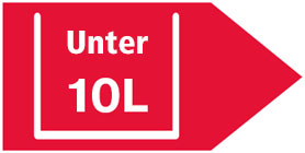 Auffangvolumen unter 10 l