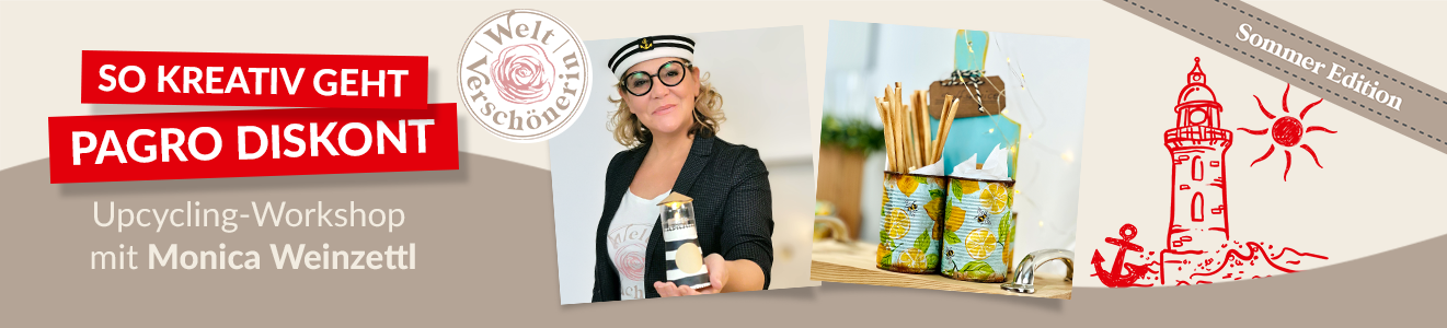 So kreativ geht Pagro Diskont - neuer Upcycling-Workshop mit Monica Weinzettl | Sommer-Edition